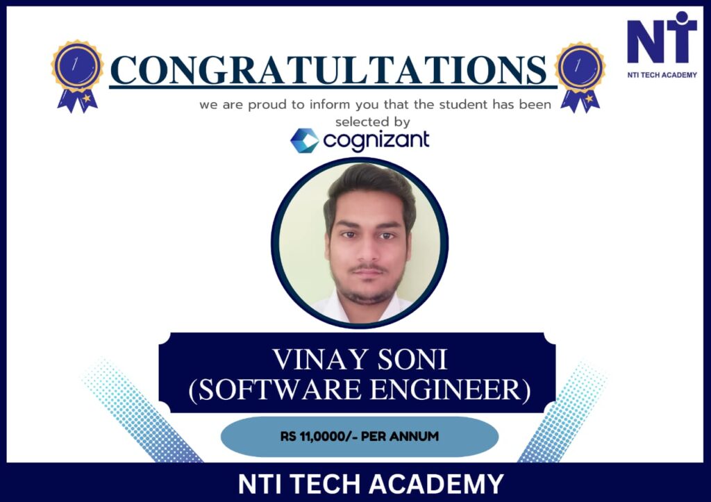 student of nti tech academy got placement in cognizant 